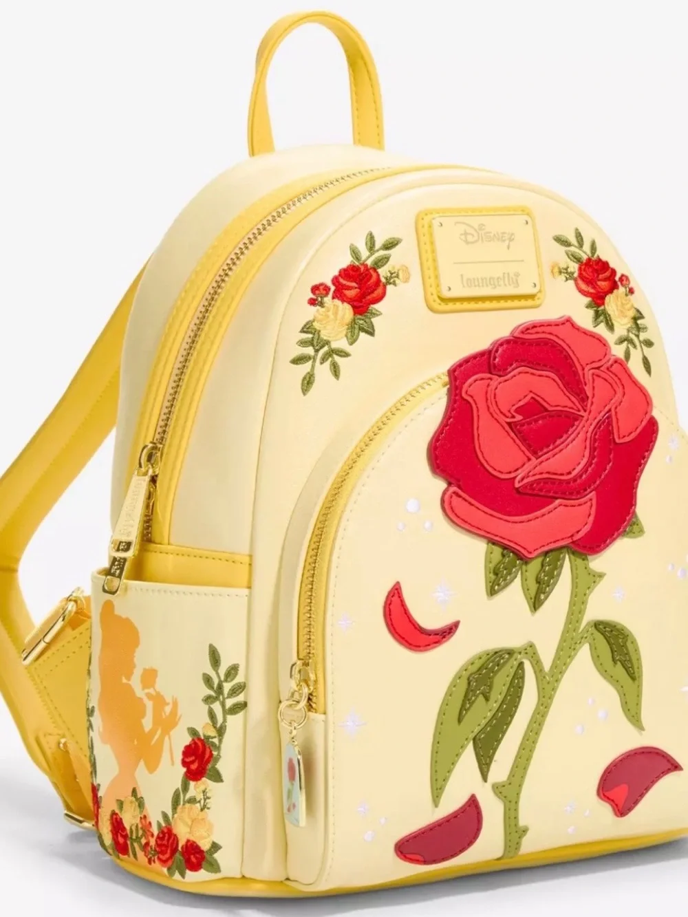 Loungefly Disney NWT Beauty & The Beast Enchanted Rose Shimmer Mini Backpack